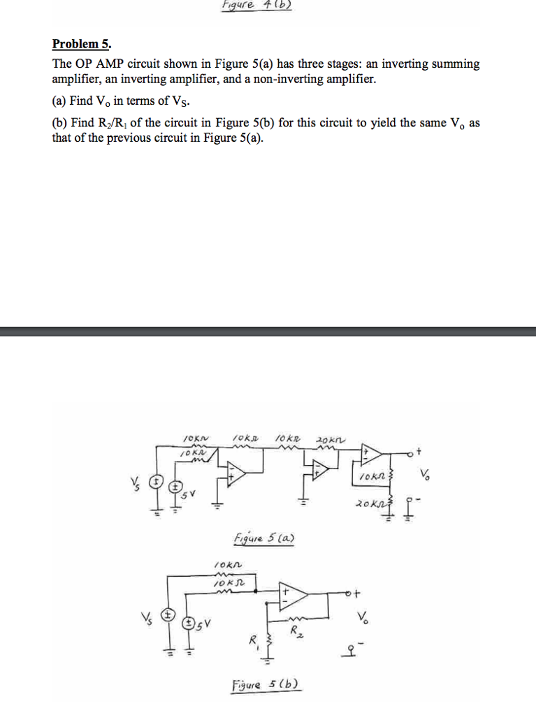 Solved Gure B Problem 5. The OP AMP Circuit Shown In Figure | Chegg.com