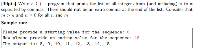 Solved 30pts] Write a C program that prints the list of all | Chegg.com