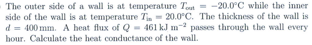 Solved The outer side of a wall is at temperature Tout | Chegg.com