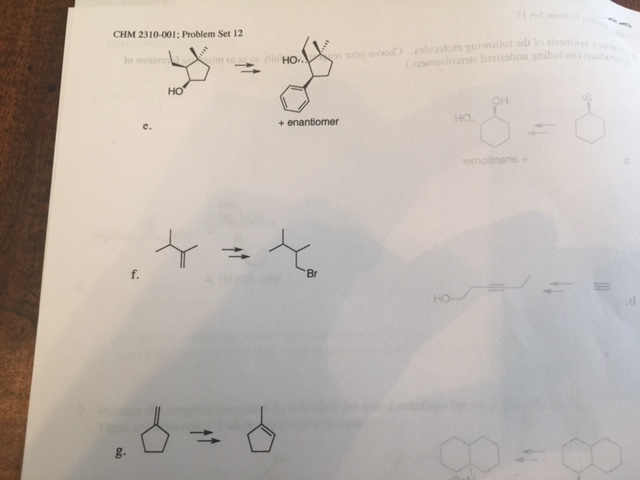 Solved Propose A Synthesis Of The Following Molecules Choose | Chegg.com