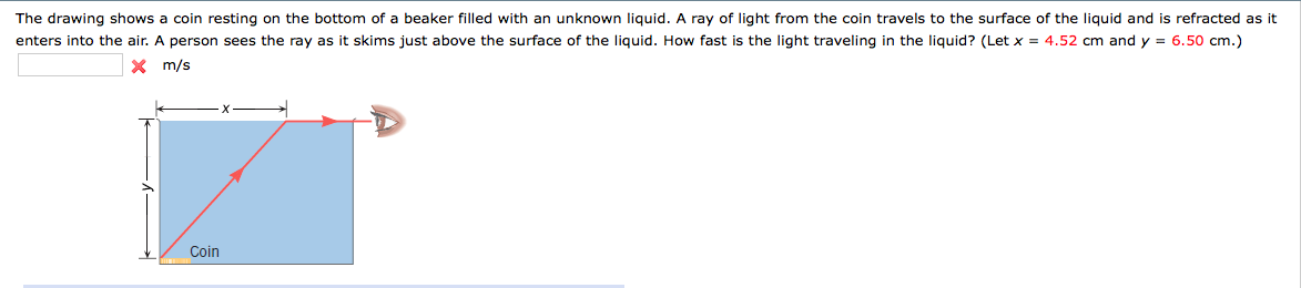 Solved The drawing shows a coin resting on the bottom of a | Chegg.com