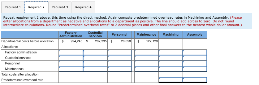 Solved Problem 4B-6 Step-Down Method versus Direct Method; | Chegg.com