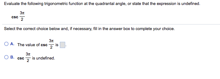 Solved Evaluate The Following Trigonometric Function At The | Chegg.com