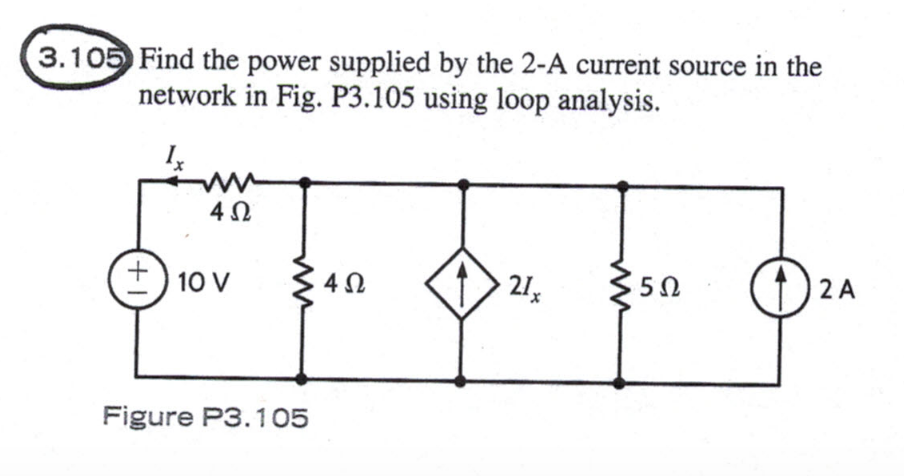 Solved Find the power supplied by the 2-A current source in | Chegg.com