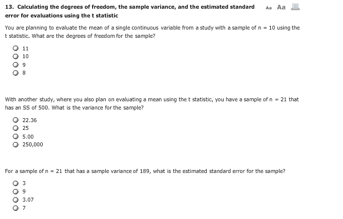 calculate degrees of freedom