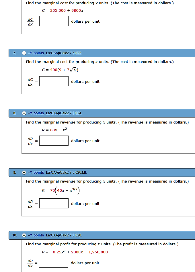 solved-find-the-marginal-cost-for-producing-x-units-the-chegg