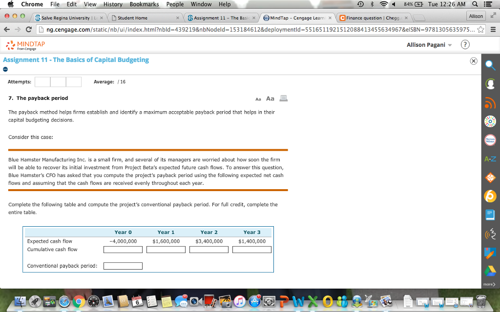 Solved The Payback Method Helps Firms Establish And Identify Chegg Com