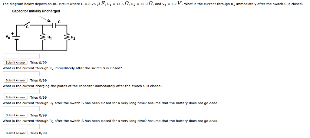 Solved: The Diagram Below Depicts An RC-circuit Where C = | Chegg.com