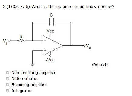 Solved What is the op amp circuit shown below? Non | Chegg.com