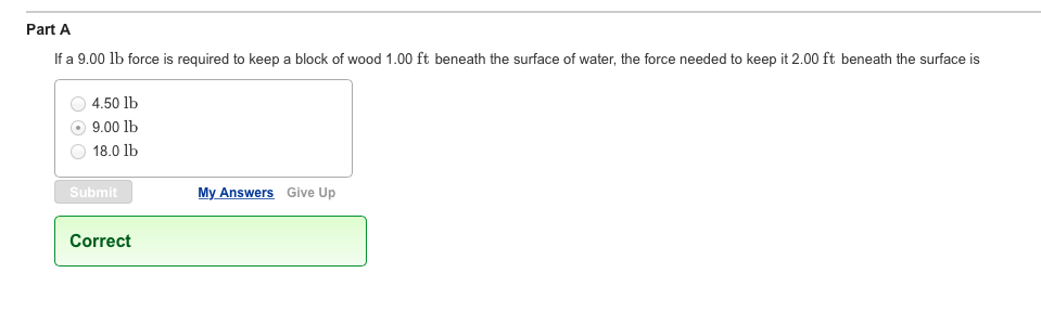 solved-part-a-if-a-9-00-lb-force-is-required-to-keep-a-block-chegg