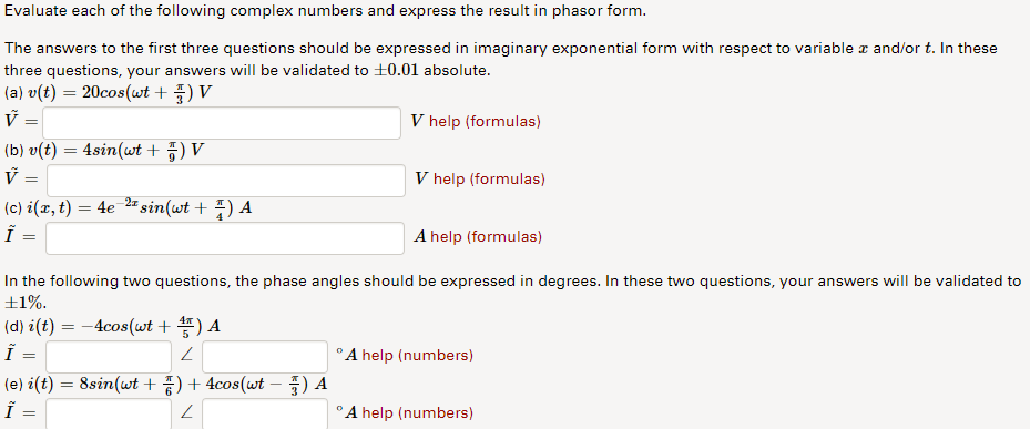 Solved Evaluate each of the following complex numbers and | Chegg.com
