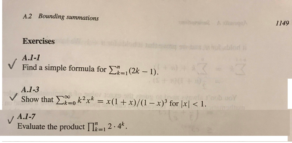 Solved Find a simple formula for sigma^n_k = 1 (2k - 1). | Chegg.com