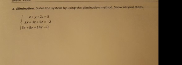 3x 4y 10 and 2x 3y 4 by elimination method