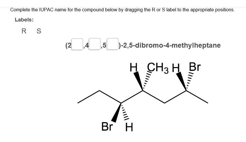 Solved Complete the IUPAC name for the compound below by | Chegg.com