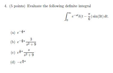 Solved Evaluate the following definite integral | Chegg.com