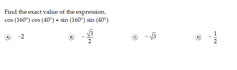 solved-find-the-exact-value-of-the-expression-cos-160-chegg