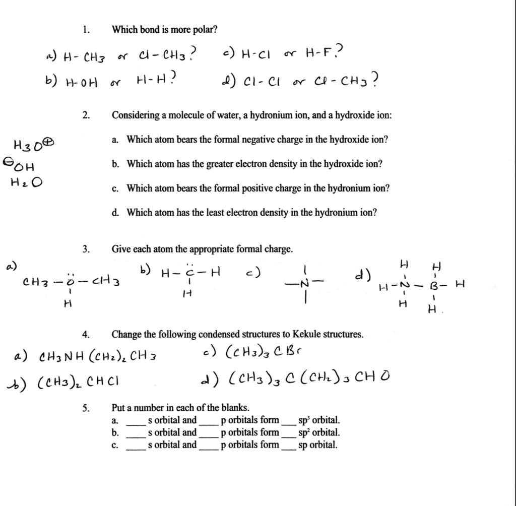 Solved Which bond is more polar? a) H - CH_3 or Cl - CH_3? | Chegg.com