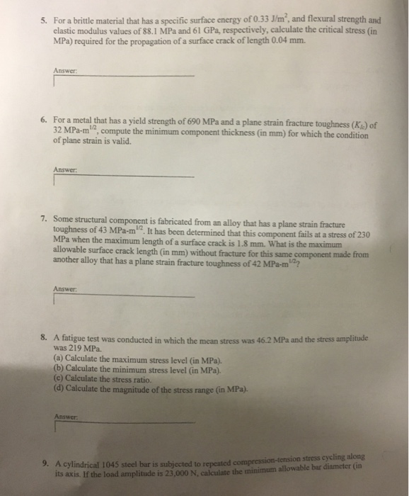 Solved a brittle material typically exhibits substantial