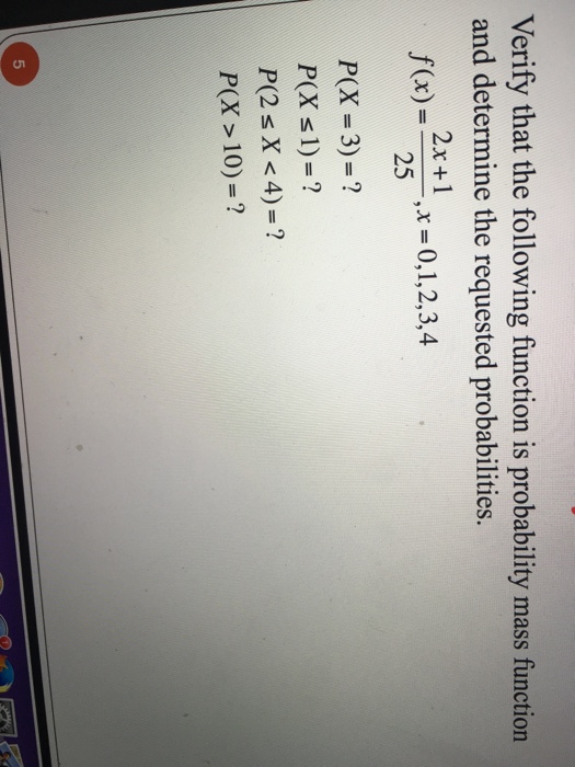 Solved Verify that the following function is probability | Chegg.com