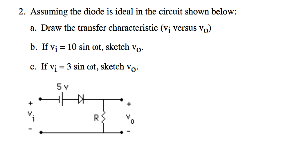 Solved Assuming The Diode Is Ideal In The Circuit Shown | Chegg.com