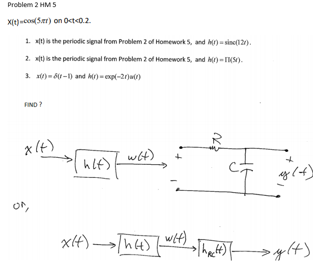 Solved Problem 2 HM 5 X(t) cos(5t) on O