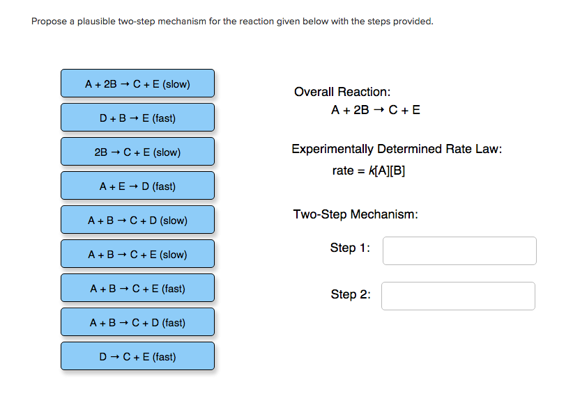 Solved Propose A Plausible Two-step Mechanism For The | Chegg.com