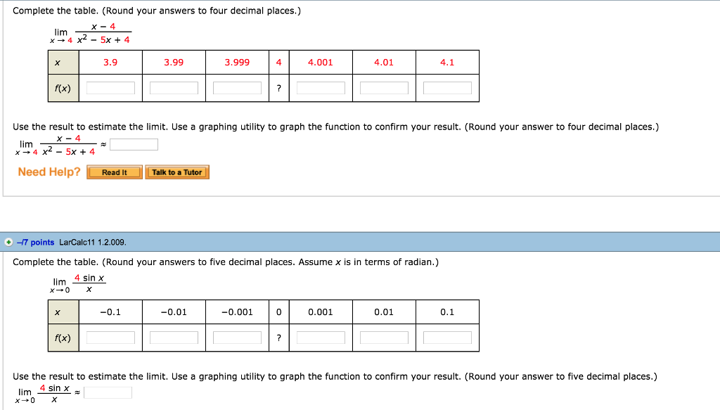 decimal places in table creo family