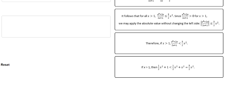 Solved 2 :mfor all x for all x>I. Put steps nto correct | Chegg.com