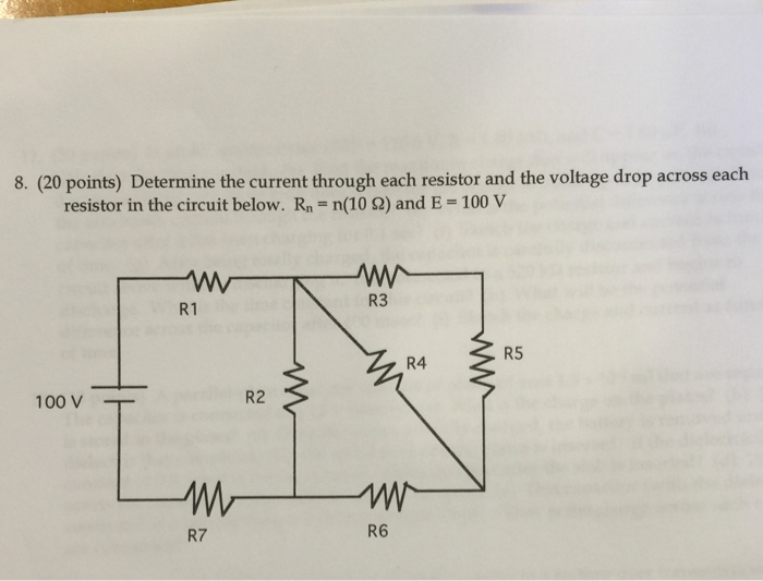 Solved Determine The Current Through Each Resistor And The 9030