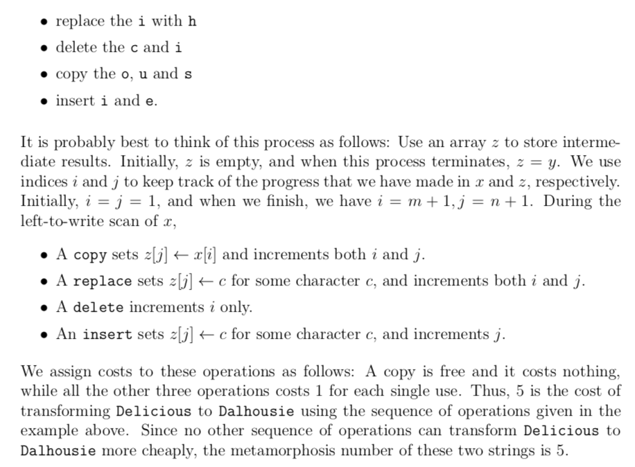 Solved 2. 10 marks] In the string metamorphosis problem, you | Chegg.com