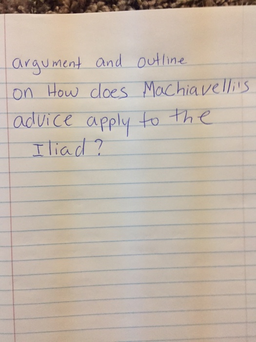 machiavellian essay questions