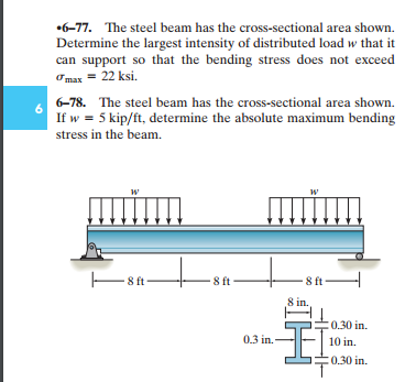 stress cross sectoinal area of a beam flexture