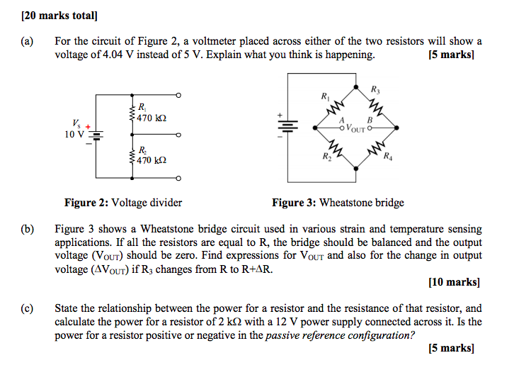 Solved For the circuit of Figure 2, a voltmeter placed