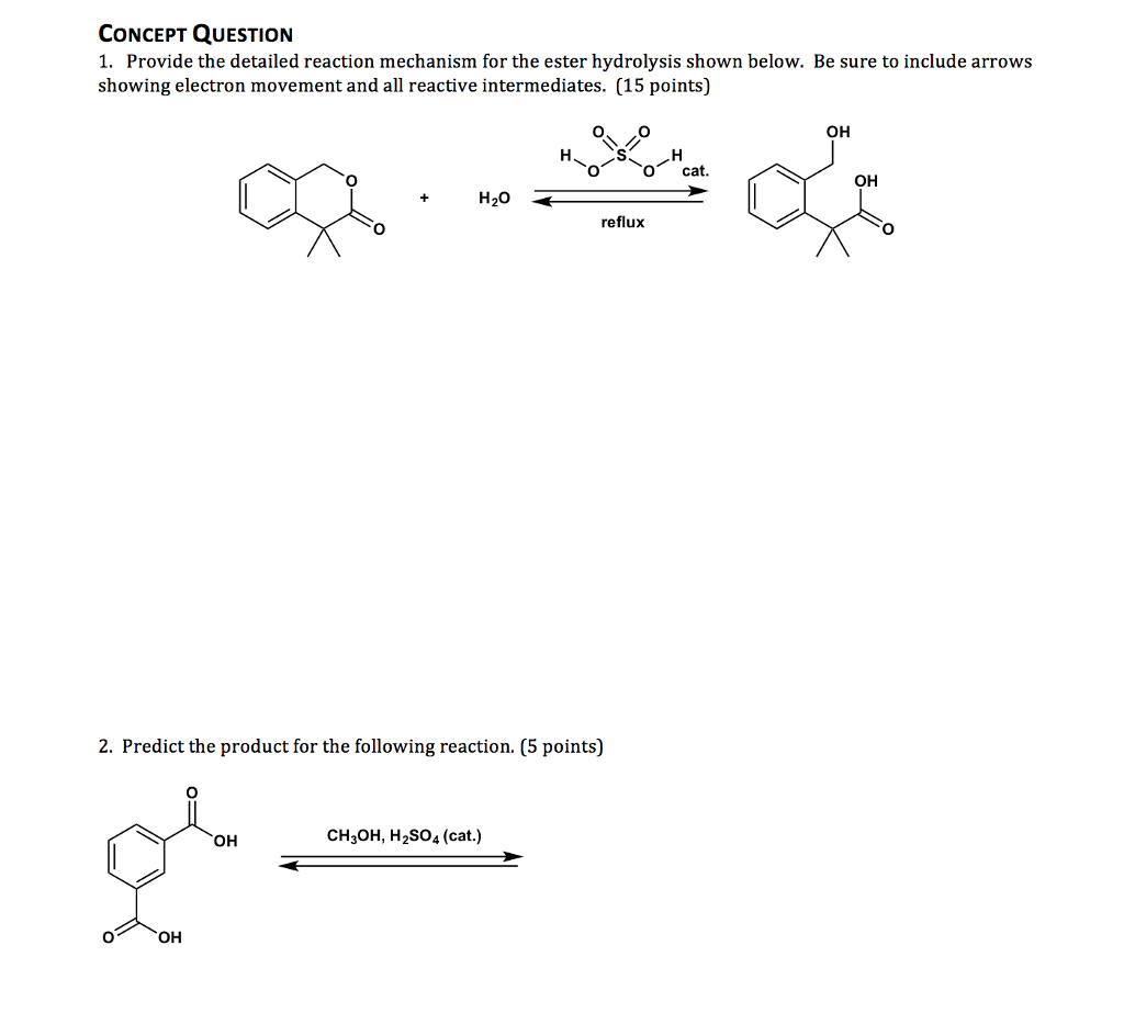 Solved Provide the detailed reaction mechanism for the ester | Chegg.com