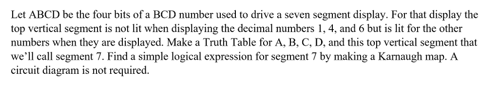 Let Abcd Be The Four Bits Of A Bcd Number Used To 