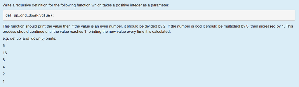 Solved Please complete the following two recursive | Chegg.com