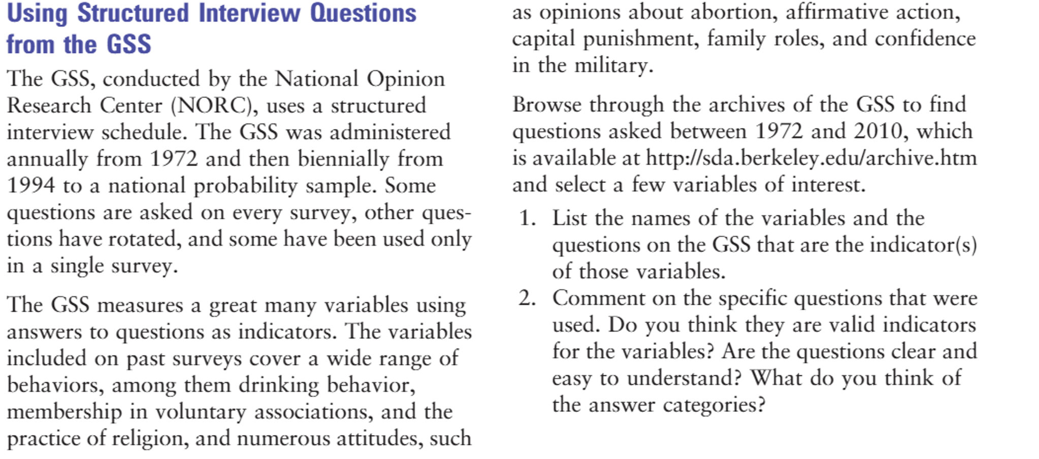 government social research interview questions