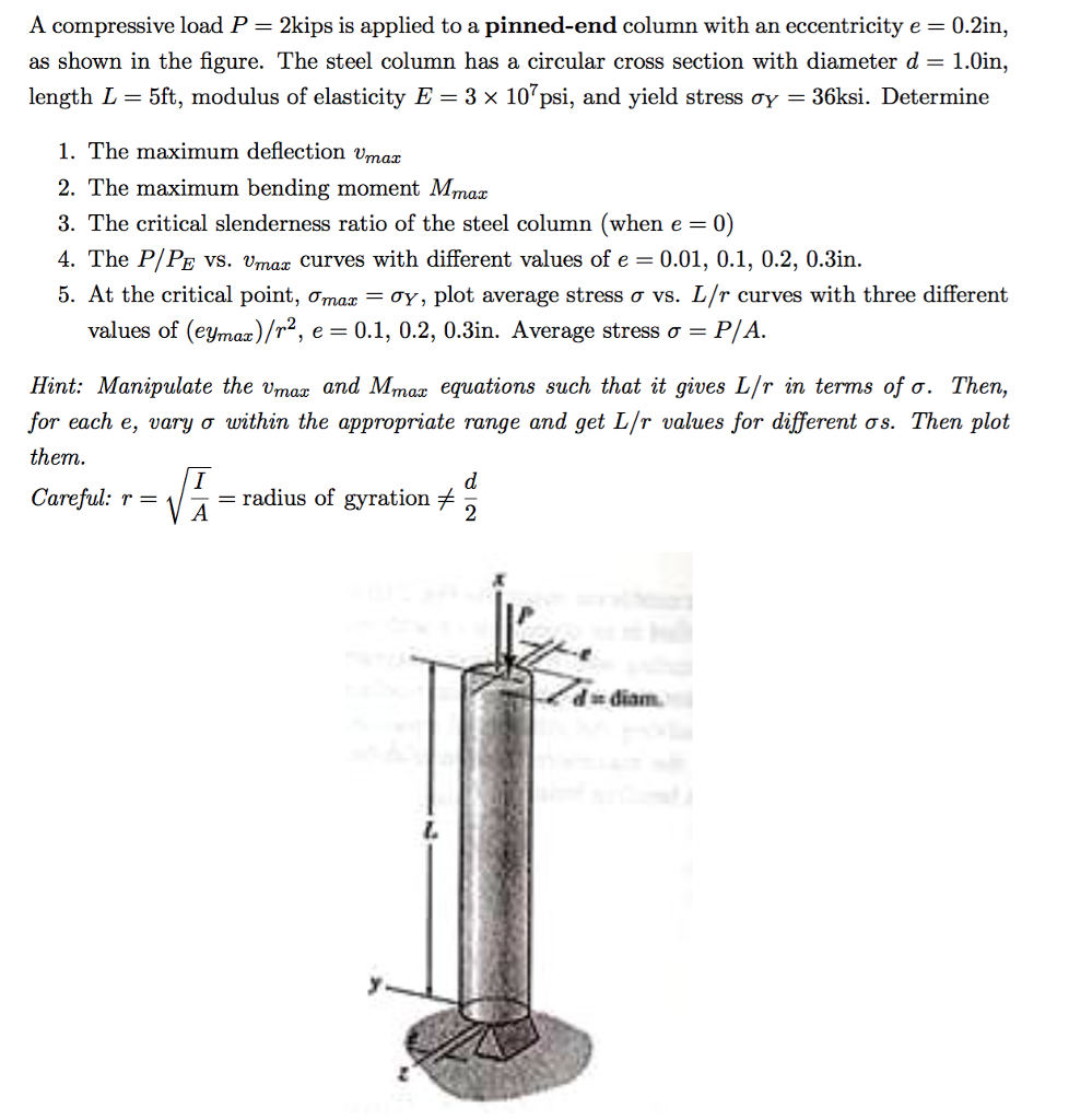 solved-a-compressive-load-p-2kips-is-applied-to-a-chegg