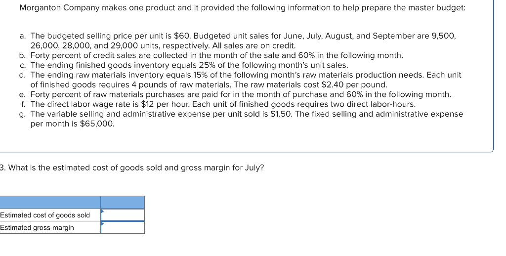 Solved Company makes one product and it provided