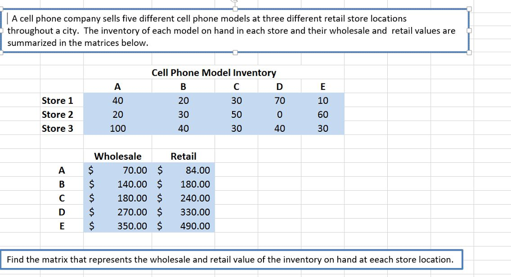 A cell phone company sells five different cell phone | Chegg.com