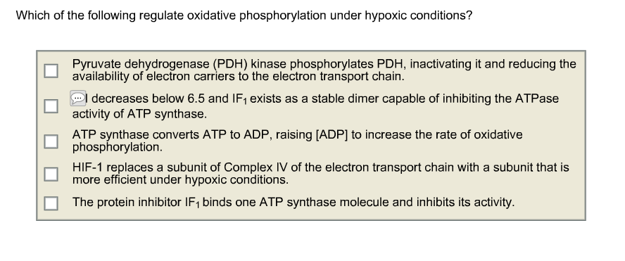 Solved: Which Of The Following Regulate Oxidative Phosphor... | Chegg.com