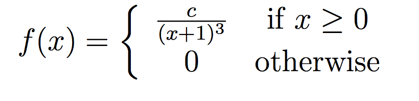 Solved Determine the value of c so that the following | Chegg.com