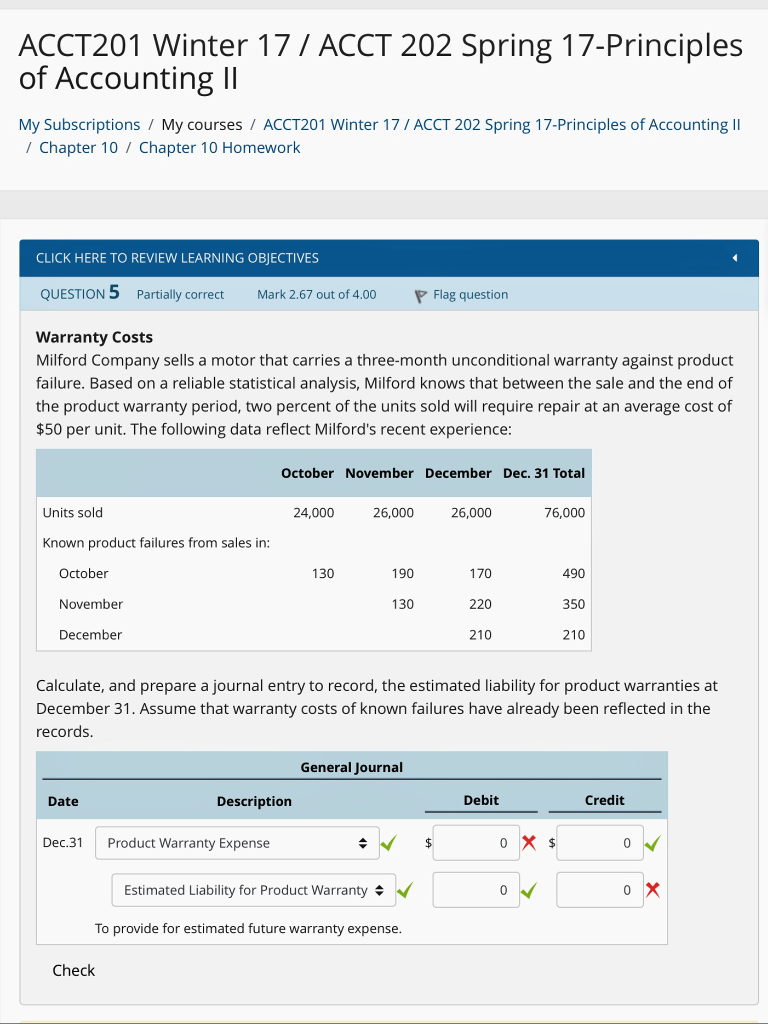 Solved Milford Company sells a motor that carries a