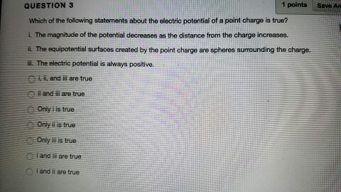 Solved Which of the following statements about the electric | Chegg.com