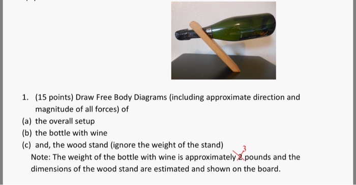 Solved Draw Free Body Diagrams (including approximate | Chegg.com
