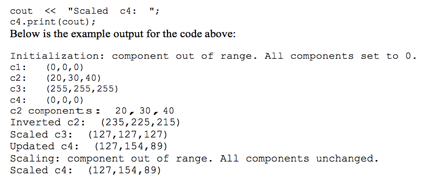 Solved In this problem, you will write a simple color class. | Chegg.com