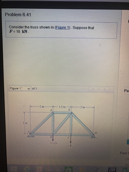 Solved Problem 6.41 Consider the truss shown in (Fiqure 1). | Chegg.com