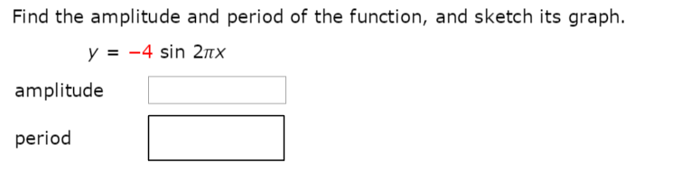 how do i find the period and amplitude of a function