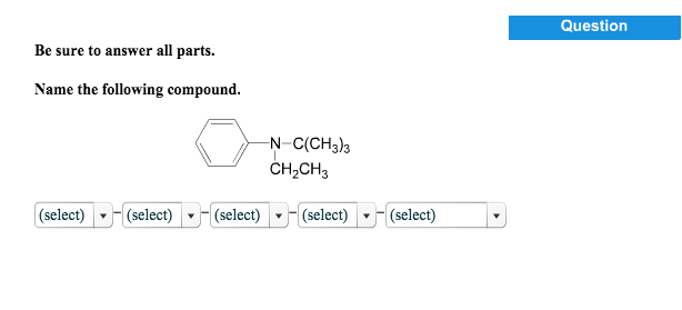 Solved Question Be sure to answer all parts. Name the | Chegg.com