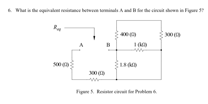 Solved What Is The Equivalent Resistance Between Terminals A | Chegg.com